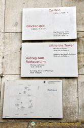 Opening times for the Rathaus tower